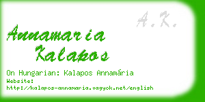 annamaria kalapos business card